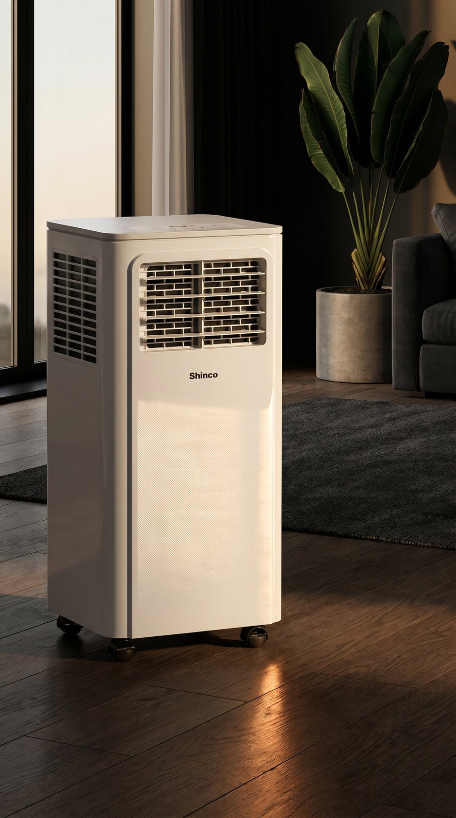 Portabel AC 7000 BTU (18m²) – Kylning, Fläkt & Avfuktare
