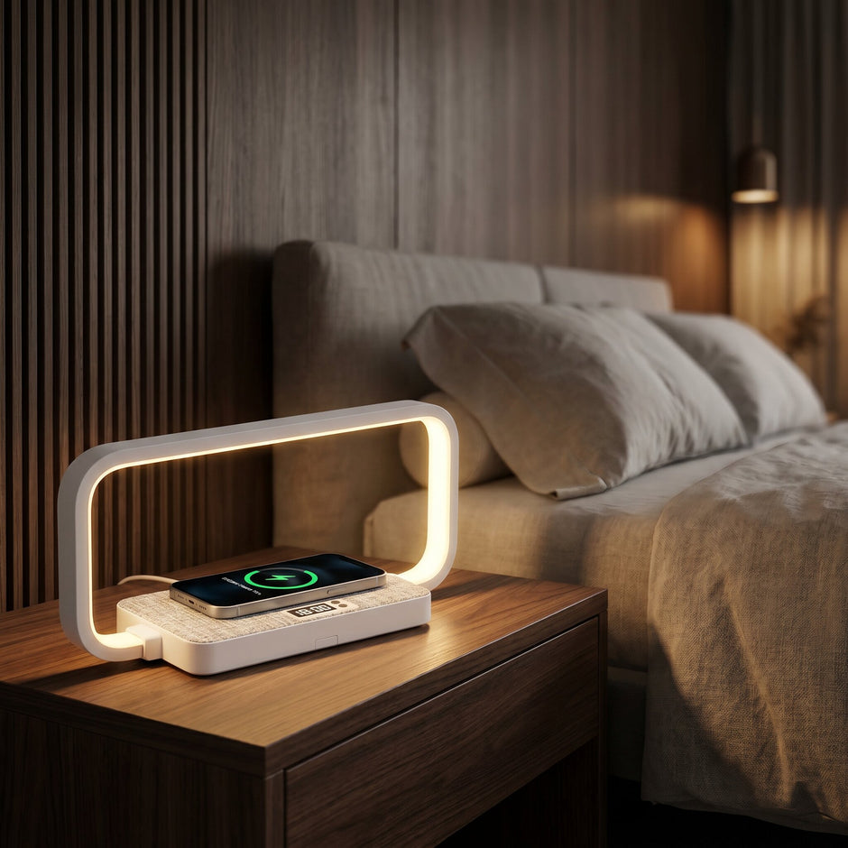 LED-Bordslampa med 10W Trådlös Laddning & Touchkontroll